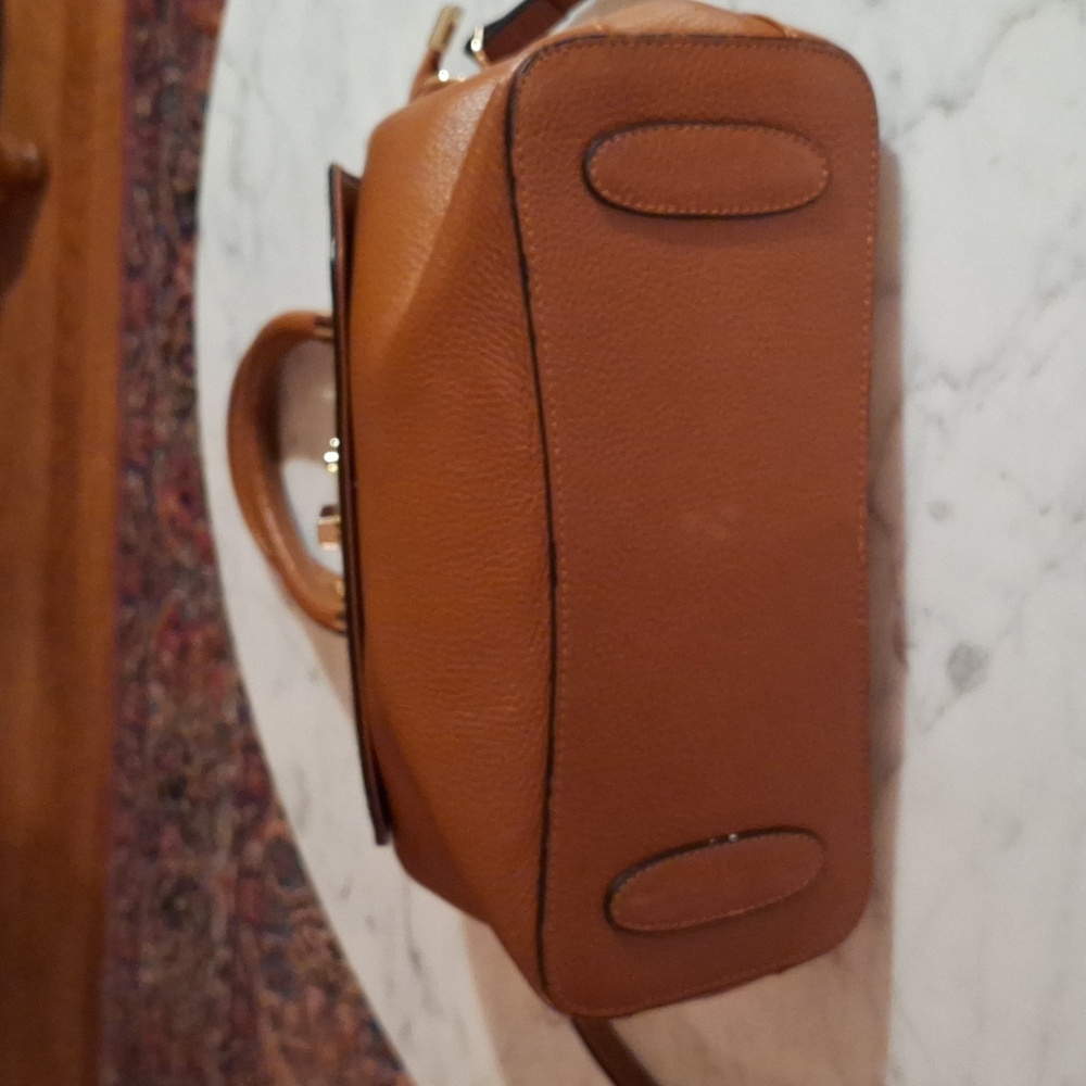 Pebbled Leather Brown Satchel - Picture 5 of 8